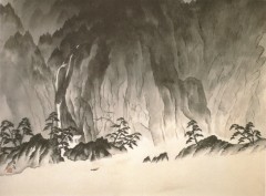 横山大観「水温む」の画像