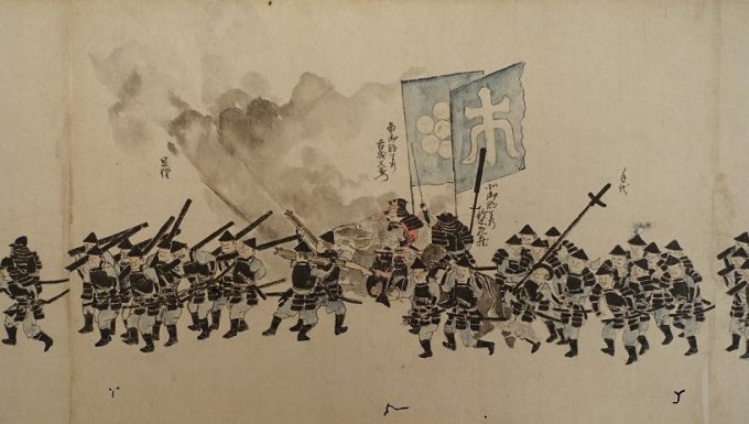 水戸藩追鳥狩の絵巻の画像