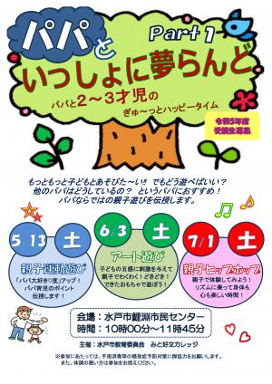 パパといっしょに夢らんどpart1チラシ表