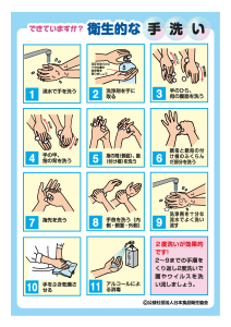 衛生的な手洗いの写真