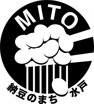 納豆のまち・水戸ロゴマーク(モノクロ)