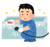 浴槽を掃除するイラスト