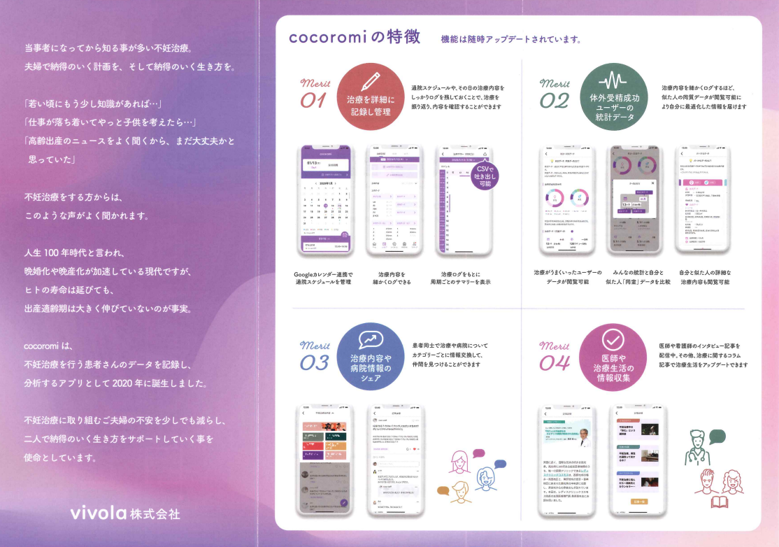cocoromiパンフレット裏