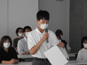 平和大使派遣の報告　個人発表