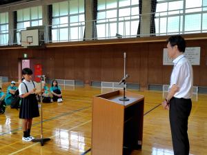 0825　少年自然の家退所式　お礼のことば