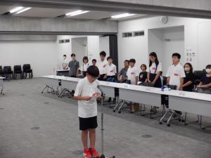 0901　報告会　帰水のあいさつ