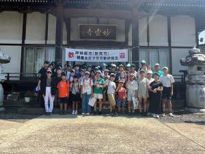 0721姉妹都市親善友好少年交歓研修 妙雲寺訪問の様子2