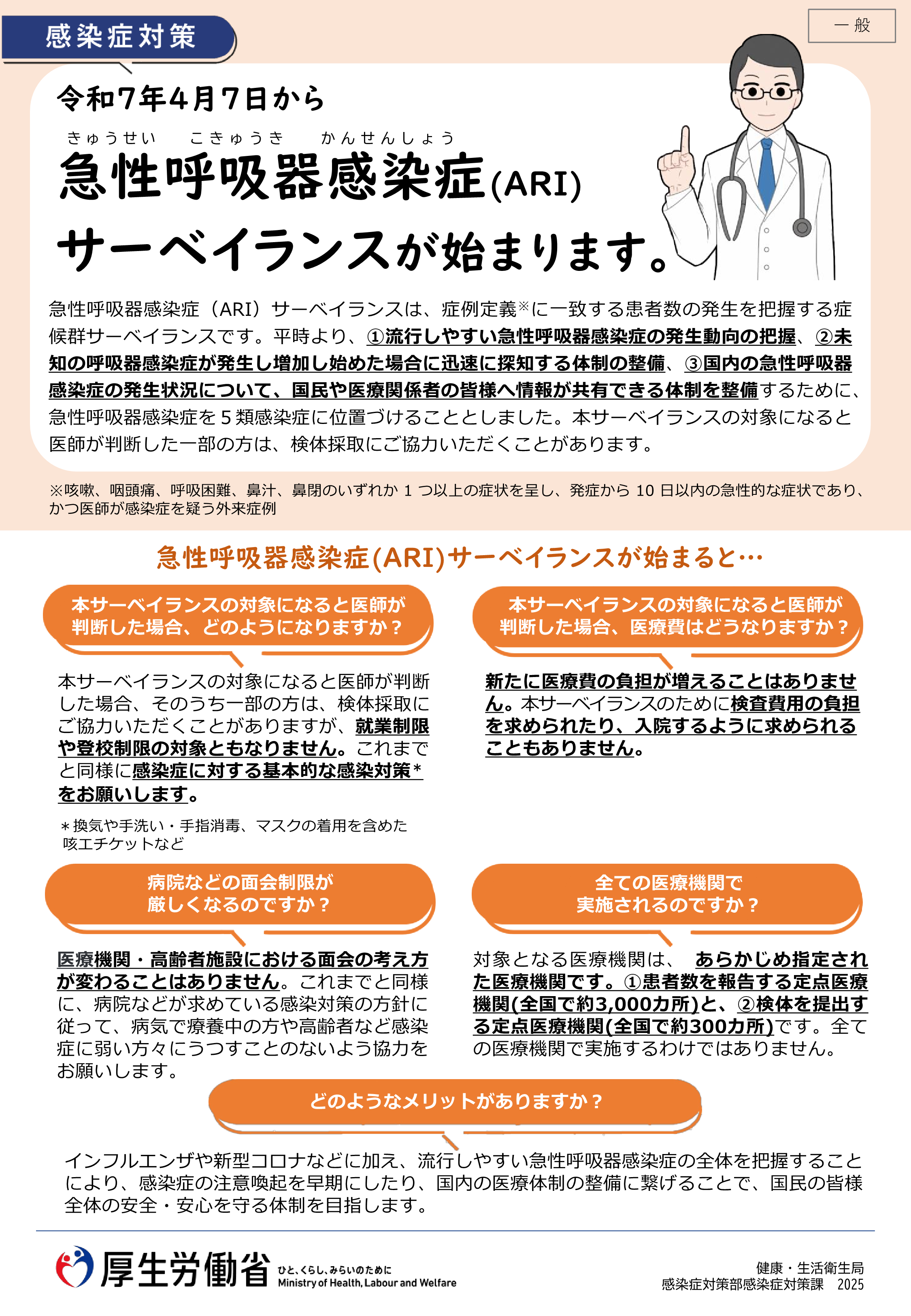 急性呼吸器感染症（Ari）サーベイランスが始まります（一般向け）
