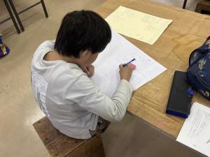 絵画制作のようす2