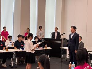 市長歓迎式の様子
