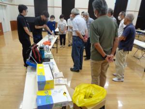 防災倉庫の資材の紹介