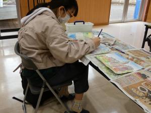 野外スケッチの様子