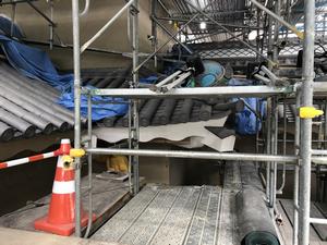 軒漆喰塗り状況の画像